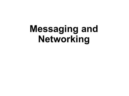 Messaging and Networking. Objectives Send SMS messages using the Messaging app Send SMS messages programmatically from within your app Receive and consume.