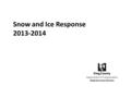 Department of Transportation Road Services Division Snow and Ice Response 2013-2014.