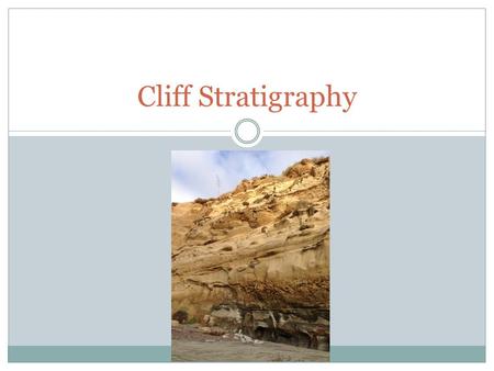 Cliff Stratigraphy This slide is for the instructor