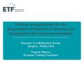 Policies and practices for the preparation of teachers in Bosnia and Herzegovina for inclusive education ______________________________________________________________.