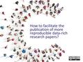 How to facilitate the publication of more reproducible data-rich research papers?