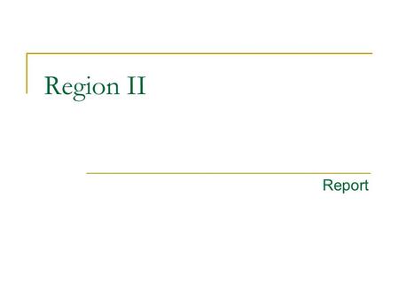 Region II Report. Mark Morvant - Louisiana J.Michelle Owens – Alabama New Members.