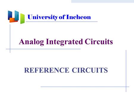 Analog Integrated Circuits