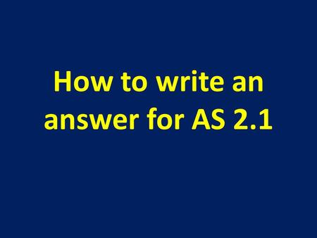 How to write an answer for AS 2.1. *Important You must write down all Observations You must back these observations up with all ionic equations.