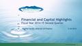 Financial and Capital Highlights Fiscal Year 2014-15 Second Quarter Charles Turner, Director of Finance3-18-2015 www.emwd.org 1.