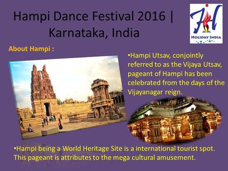 Hampi Dance Festival 2016 | Karnataka, India