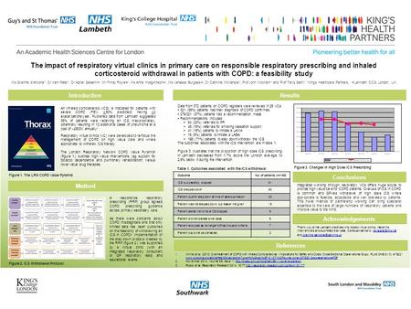 Introduction Method Acknowledgements The impact of respiratory virtual clinics in primary care on responsible respiratory prescribing and inhaled corticosteroid.