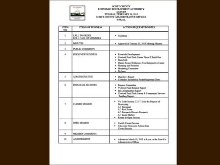 Approval of January 15, 2013 Minutes Public Comments.