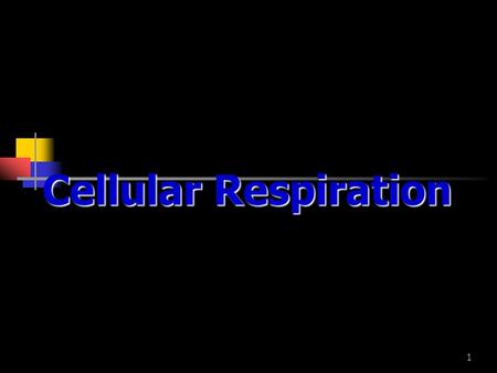 1 Cellular Respiration. 2 oxygen (O 2 ) energy macromolecules (glucose) energy (ATP)water (H 2 O). An oxygen (O 2 ) requiring process that uses energy.