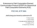 Extensions to Path Computation Element Communication Protocol (PCEP) for Hierarchical Path Computation Elements (PCE) PCE WG, IETF 86th draft-zhang-pce-hierarchy-extensions-03.