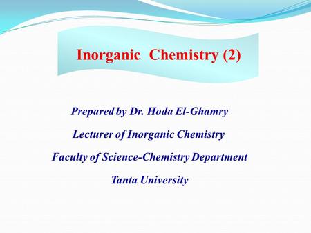 Inorganic Chemistry (2)