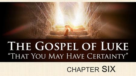 CHAPTER SIX. Matt Chandler Jeremy Myers 6:1 One Sabbath Jesus was going through the grain fields, and his disciples began to pick some heads of grain,