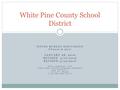 WPCSD BUDGET DISCUSSION FY2016 & 2017 JANUARY 28, 2016 REVISED 3/16/2016 REVISED 3/25/2016 PAUL JOHNSON, CFO WHIT PINE COUNTY SCHOOL DISTRICT 1135 AVENUE.