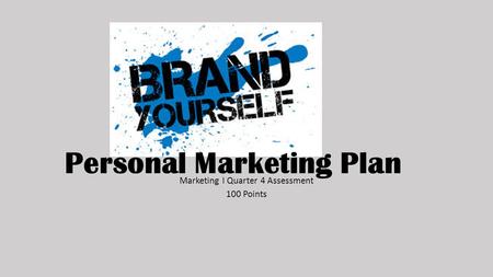 Personal Marketing Plan