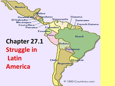 Chapter 27.1 Struggle in Latin America. How could this situation lead to the Mexican Revolution? Holding people in servitude or partial slavery.