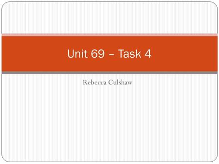 Rebecca Culshaw Unit 69 – Task 4. Brief I have been asked to come up with idea for a video game based on a film, the film I have chosen to base my game.