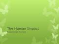 The Human Impact Ecosystems & Humans. Fort Saskatchewan.