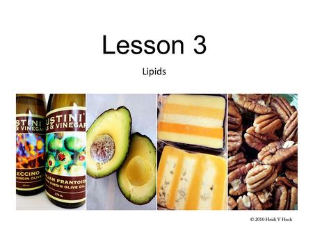 Lesson 3 Lipids.