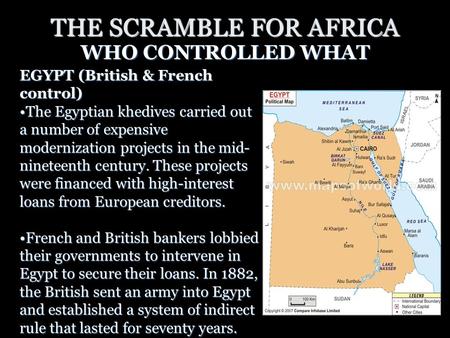 THE SCRAMBLE FOR AFRICA