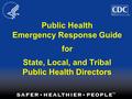 Public Health Emergency Response Guide for State, Local, and Tribal Public Health Directors.