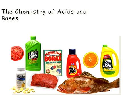 The Chemistry of Acids and Bases. Acids and Bases: Definitions At the conclusion of our time together, you should be able to: 1. Define an acid in 3 different.