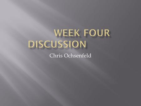 Chris Ochsenfeld. State the principle and checkpoint (number and description) analyzed. The principle that I was assigned was Principle II and the checkpoint.