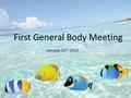 First General Body Meeting January 15 th 2013. While You Wait Sign In/SignUp for Listserv Donors Play: Text MBC to (650) 319-7142. Follow link, download.