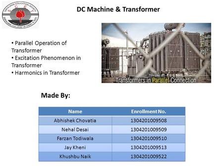 DC Machine & Transformer