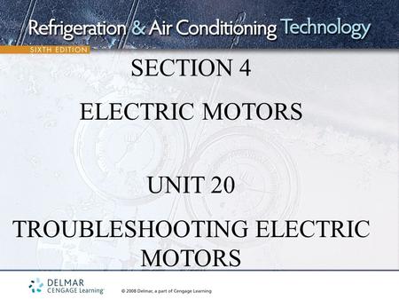 TROUBLESHOOTING ELECTRIC MOTORS