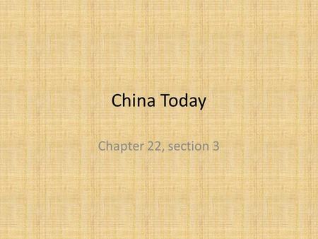 China Today Chapter 22, section 3. China’s Economy Under communism- Command Economy Since 1970s-Allowed aspects of market economy- Mixed Economy » Some.