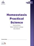 Homeostasis Practical Science Instructions West Suffolk College Zoe Ablett Students Name: …………………………………………………………………..