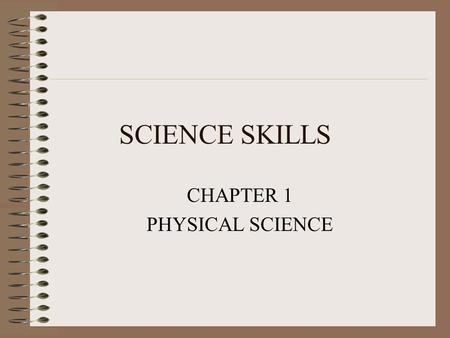 CHAPTER 1 PHYSICAL SCIENCE