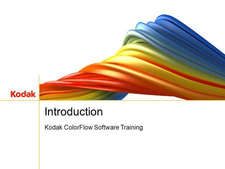 Kodak ColorFlow Software Training