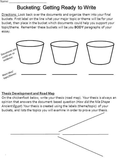 Bucketing: Getting Ready to Write