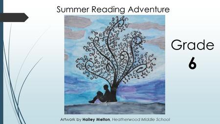 Summer Reading Adventure Artwork by Hailey Melton, Heatherwood Middle School Grade 6.