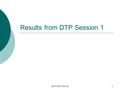 WLTP-DTP-02-021 Results from DTP Session 1. WLTP-DTP-02-02 First Test Procedure Meeting Overview  Hosted by USEPA in Ann Arbor on the 13 th, 14th, and.