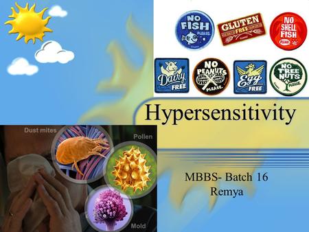 Hypersensitivity MBBS- Batch 16 Remya.