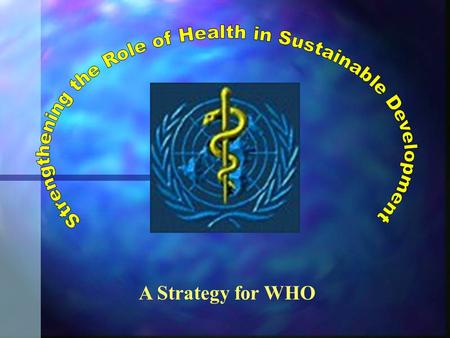 A Strategy for WHO. Sustainable Development: Brundtland Legacy n 1987: World Commission on Environment and Development (The “Brundtland Commission”) n.