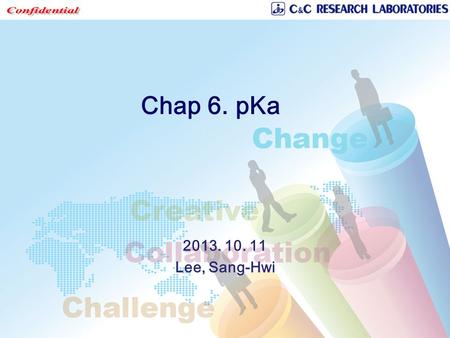 Chap 6. pKa 2013. 10. 11 Lee, Sang-Hwi. Overview  Medicinal chemists can modify the acidic or basic substructures on the scaffold in order to obtain.