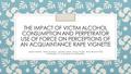 THE IMPACT OF VICTIM ALCOHOL CONSUMPTION AND PERPETRATOR USE OF FORCE ON PERCEPTIONS OF AN ACQUAINTANCE RAPE VIGNETTE Jada Horton, Ariel Guillory, Lauren.