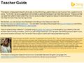 Teacher Guide This lesson is designed to teach kids to ask a critical thinking question that you can’t just put into a search box to solve. To do that,