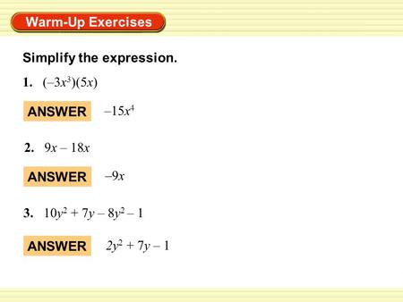 Simplify the expression.