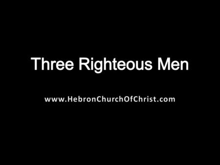 Persistent unfaithfulness in a nation stirs God’s wrath, Eze. 14:12-20 ✧ Israel involved in idolatry ✧ God’s providence brought destruction ✧ Three righteous.