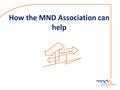 How the MND Association can help. Founded in 1979 7000 volunteers (300 Association Visitors) 170 staff 9000 members 3500 people are directly supported.