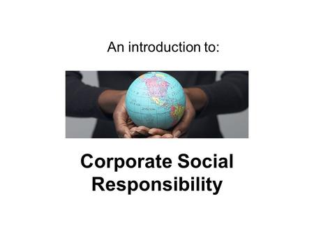 Corporate Social Responsibility