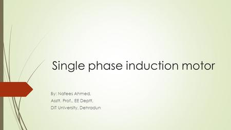 Single phase induction motor