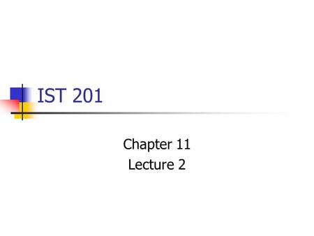 IST 201 Chapter 11 Lecture 2. Ports Used by TCP & UDP Keep track of different types of transmissions crossing the network simultaneously. Combination.