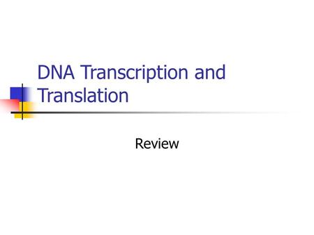 DNA Transcription and Translation Review. There are 3 types of RNA: Messenger RNA (mRNA) Ribosomal RNA (rRNA) Transfer RNA (tRNA)