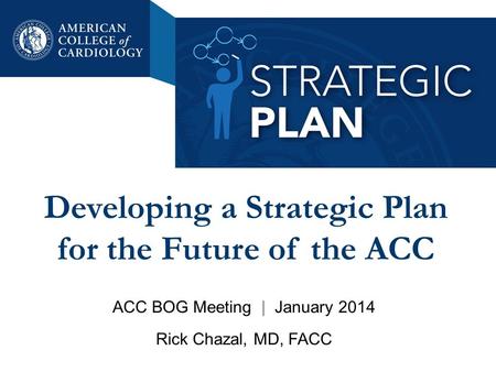 Developing a Strategic Plan for the Future of the ACC ACC BOG Meeting | January 2014 Rick Chazal, MD, FACC.