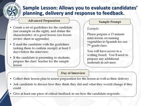 Advanced Preparation Sample Prompt